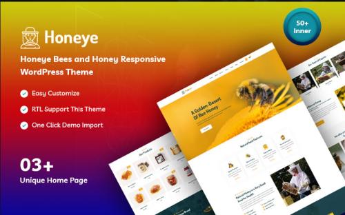 Honeye - Bees and Honey Responsive WordPress Theme theme free