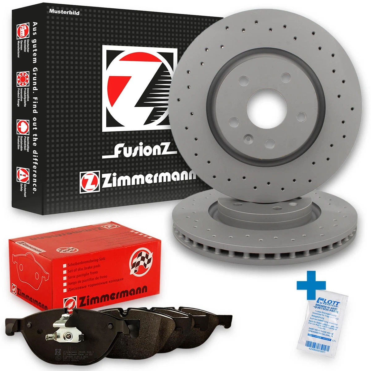 Гальмівні колодки та диски Zimmermann для BMW 8 Cabriolet (G14, F91) Гальмівні колодки та диски Zimmermann для BMW 8 Cabriolet (G14, F91)